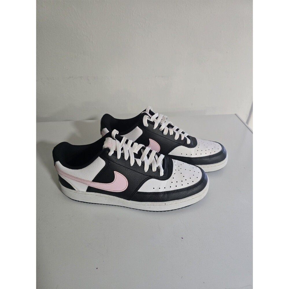 Nike Court Vision Low Next Nature Black White Pink DH3158-008 Sz 10.5